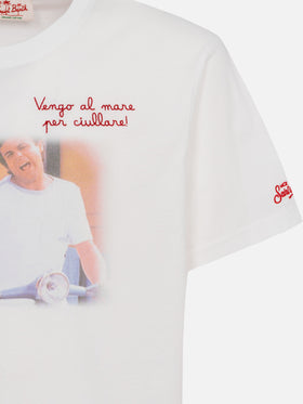 Cotton T-shirt with Vado al mare per... embroidery |SAPORE DI MARE SPECIAL EDITION - MC2 Saint Barth