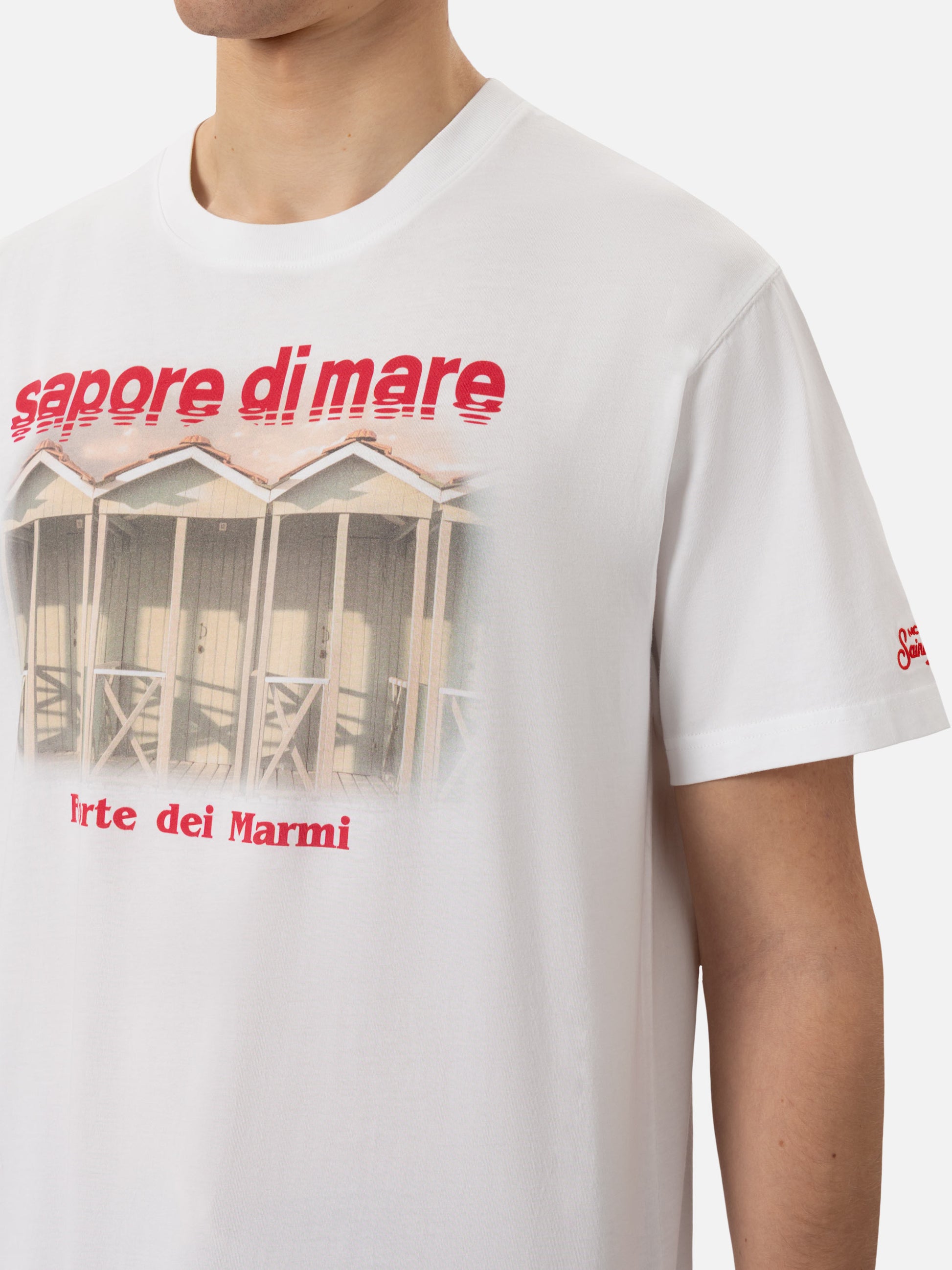 Cotton T-shirt with Forte dei Marmi 83 print |SAPORE DI MARE SPECIAL EDITION - MC2 Saint Barth