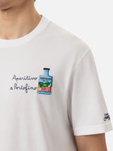 Cotton T-shirt with Aperitivo a Portofino embroidery |PORTOFINO DRY GIN SPECIAL EDITION