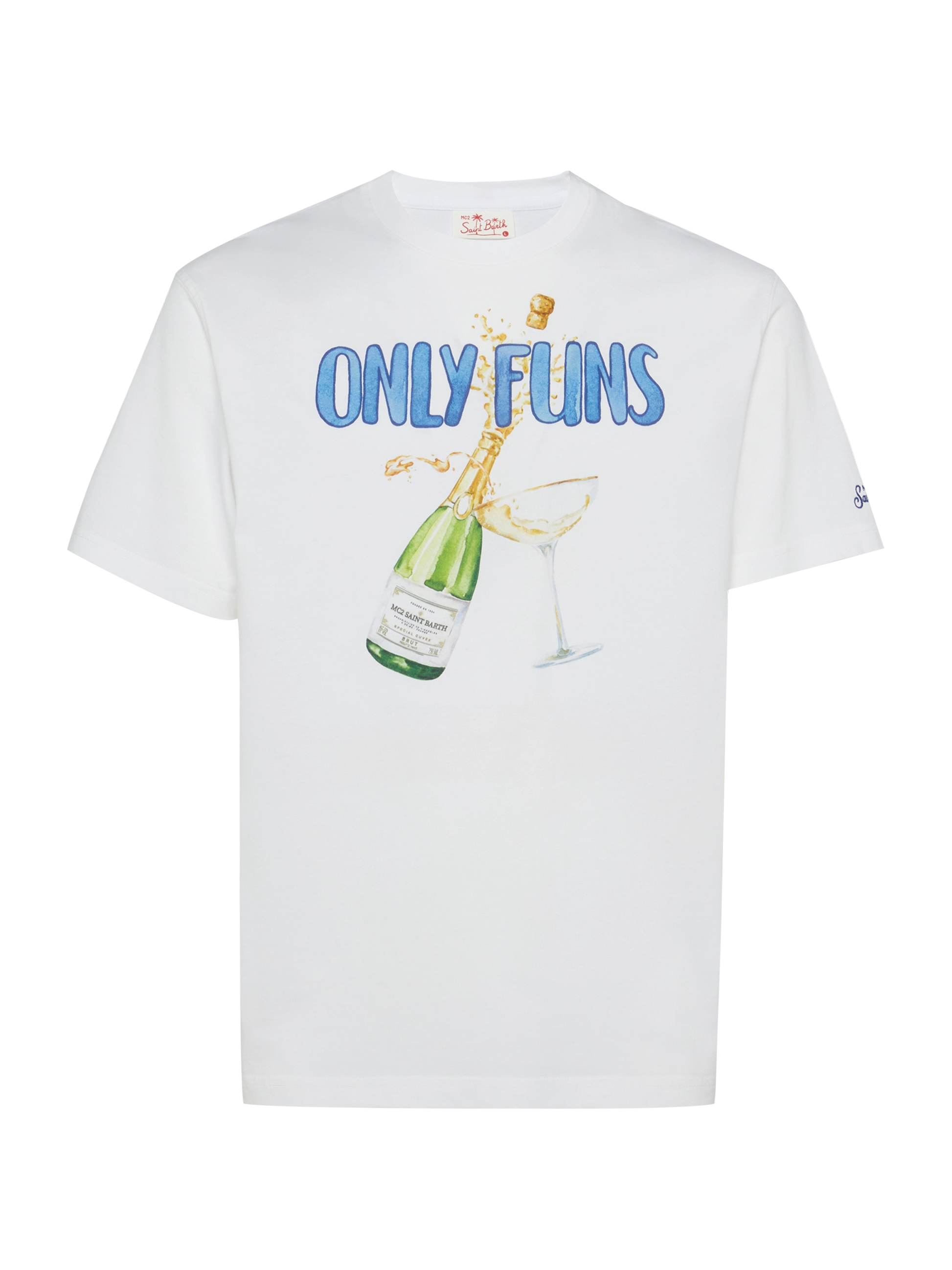 Cotton T-shirt with Only Funs print - MC2 Saint Barth