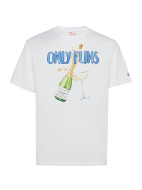 Cotton T-shirt with Only Funs print - MC2 Saint Barth