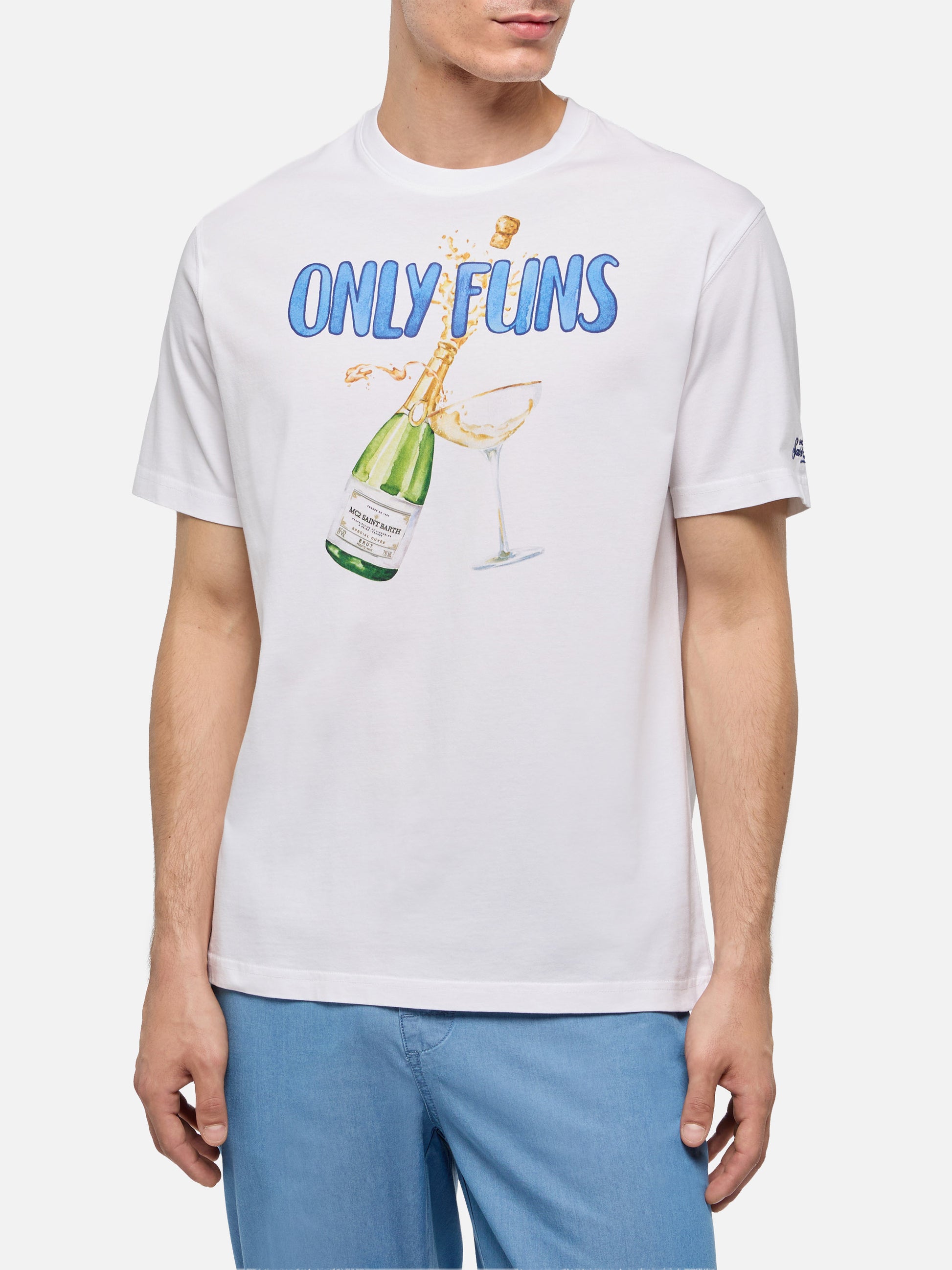 Cotton T-shirt with Only Funs print - MC2 Saint Barth