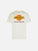 Man classic fit cotton jersey t-shirt Portofino with Algida logo print | ALGIDA SPECIAL EDITION