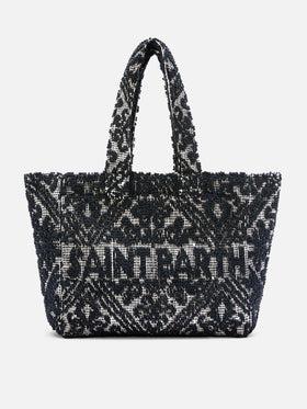 Tufting Cotton Tote Bag nera