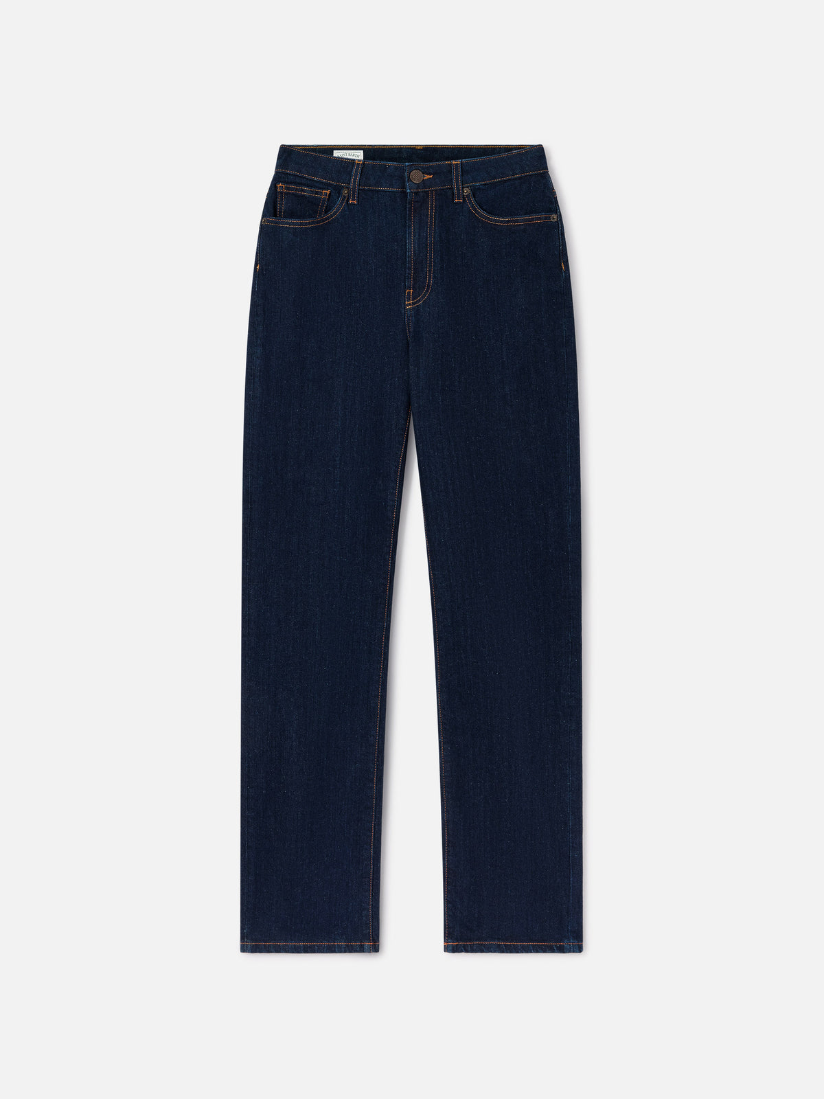 Blue pantalones June de denim de algodón con bordado de monograma SB 