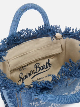 Borsa Vanity mini in denim lavaggio medio