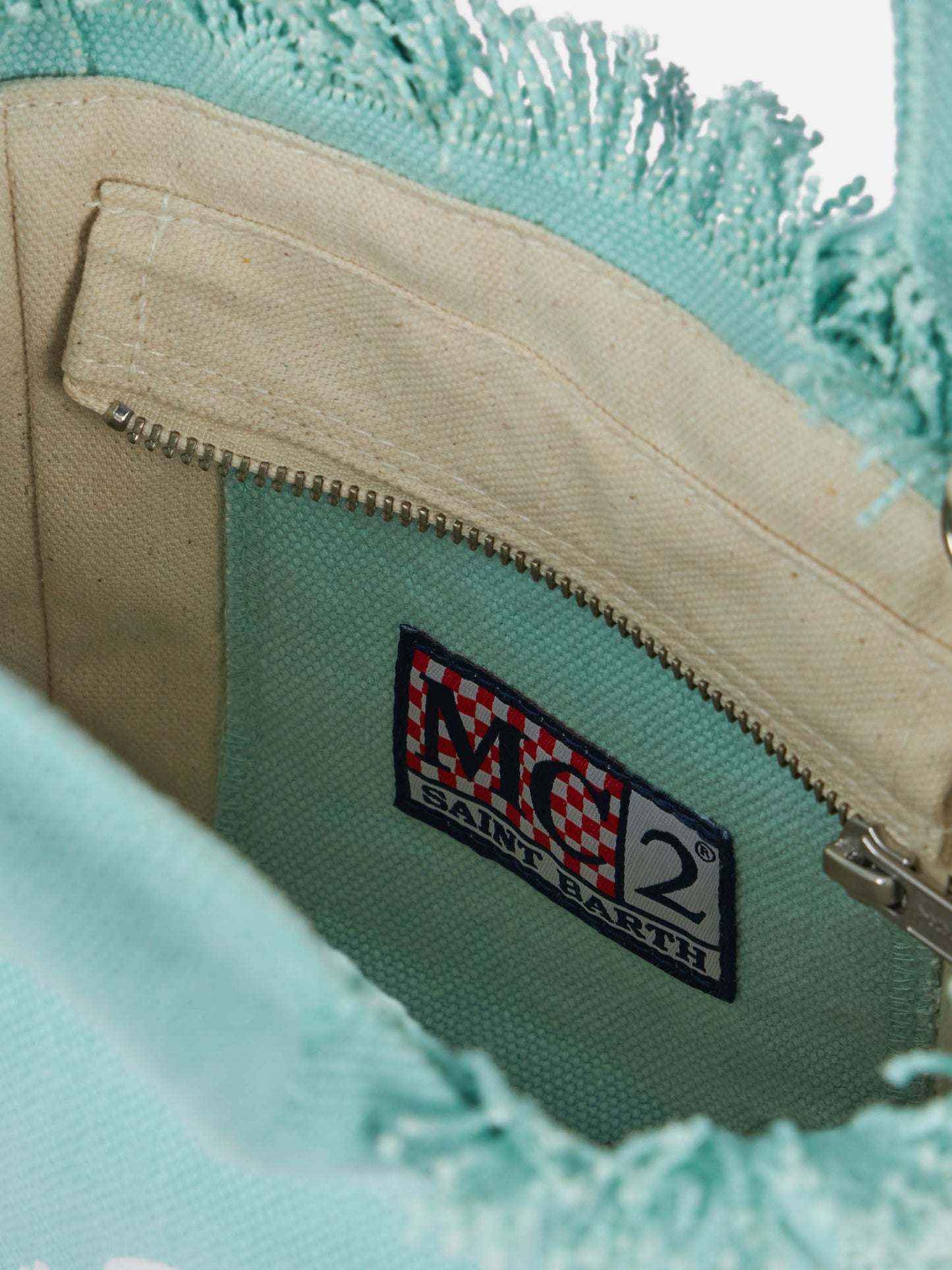 Water green cotton canvas Mini Vanity bag - MC2 Saint Barth