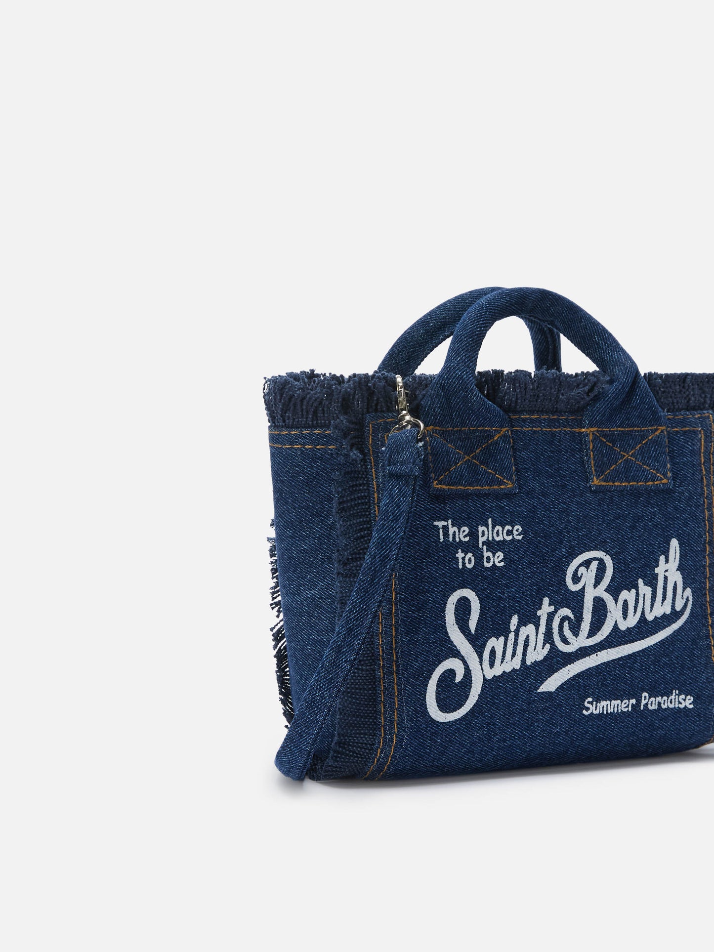 Borsa Vanity mini in denim lavaggio scuro