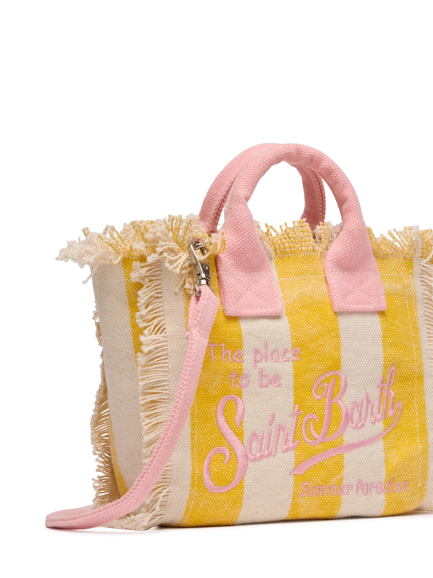 Cotton canvas Mini Vanity bag with striped print - MC2 Saint Barth