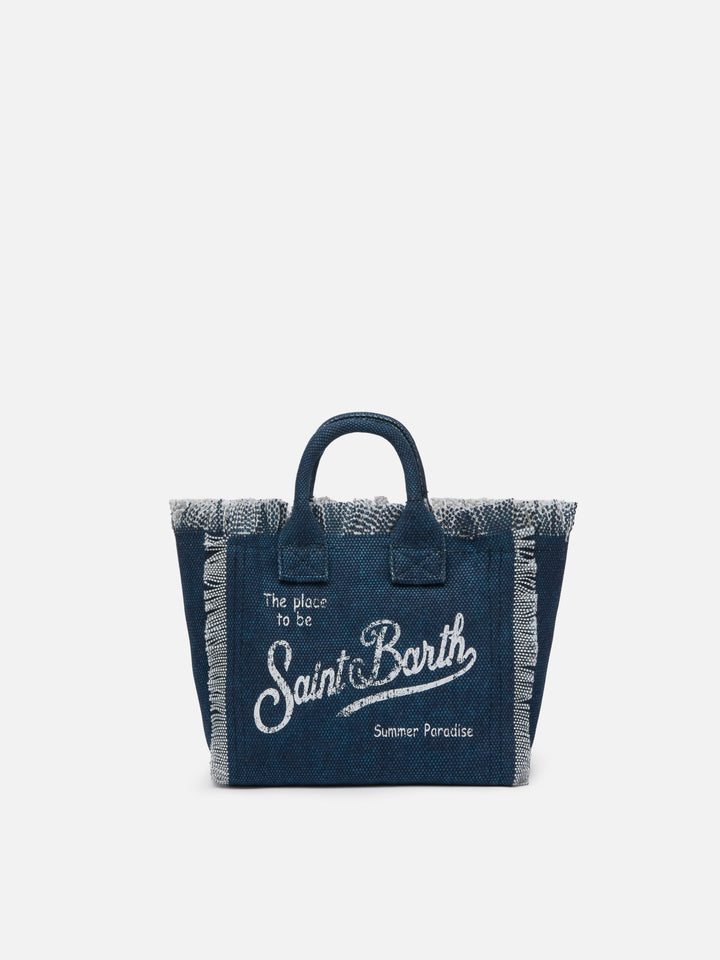 Indigo cotton canvas Mini Vanity bag