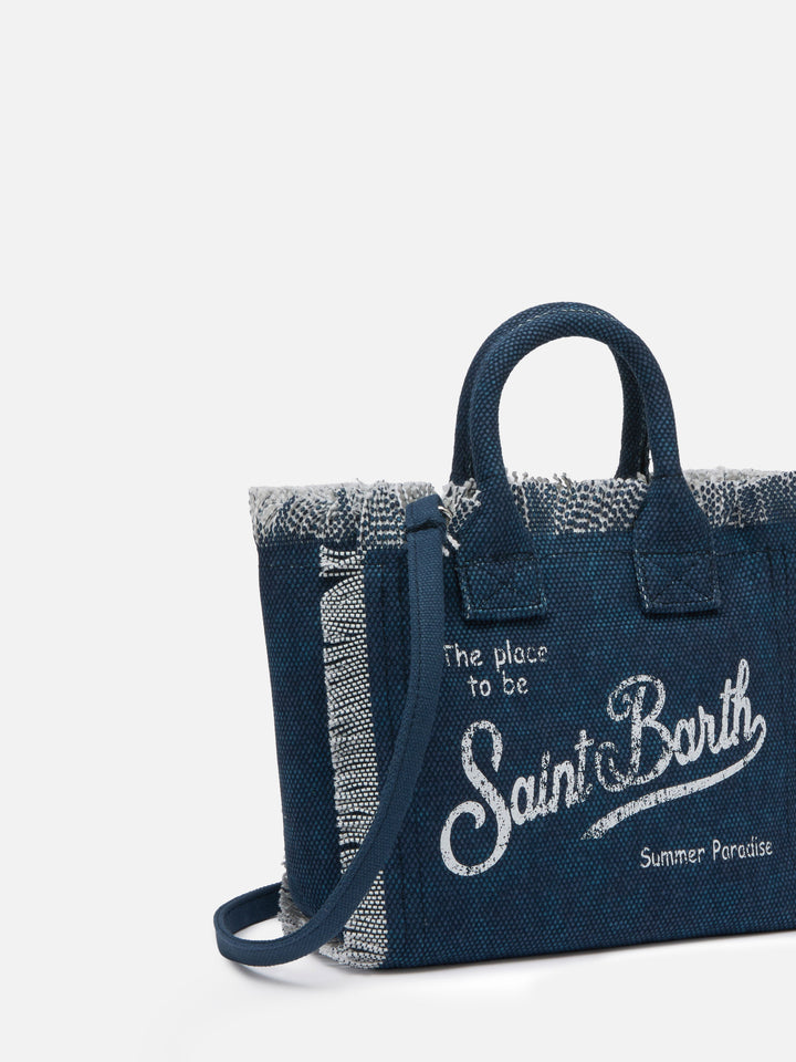 Indigo cotton canvas Mini Vanity bag