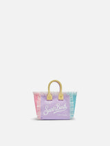 Borsa Mini Vanity in canvas di cotone color block