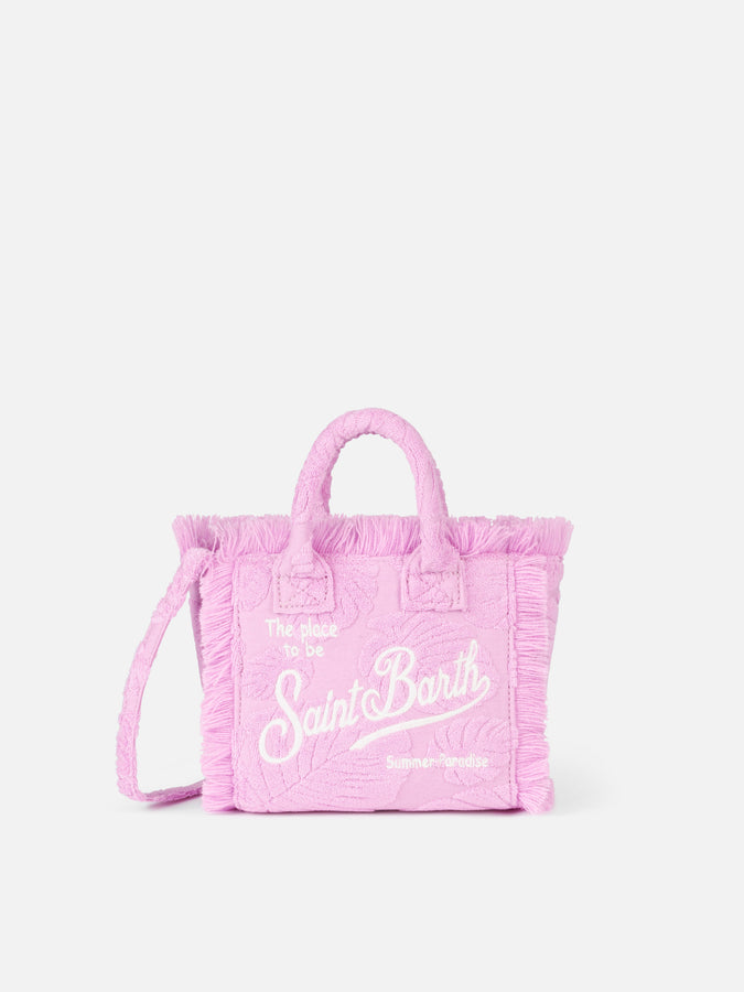 Mc2 Saint Barth Borsa Mini Vanity rosa in spugna goffrata