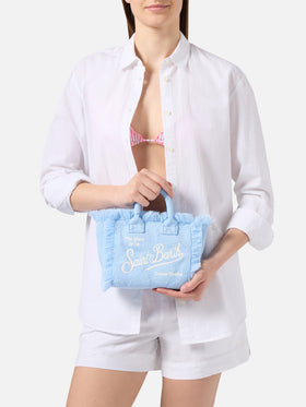 Terry effect Vanity mini bag with raised shell detail
