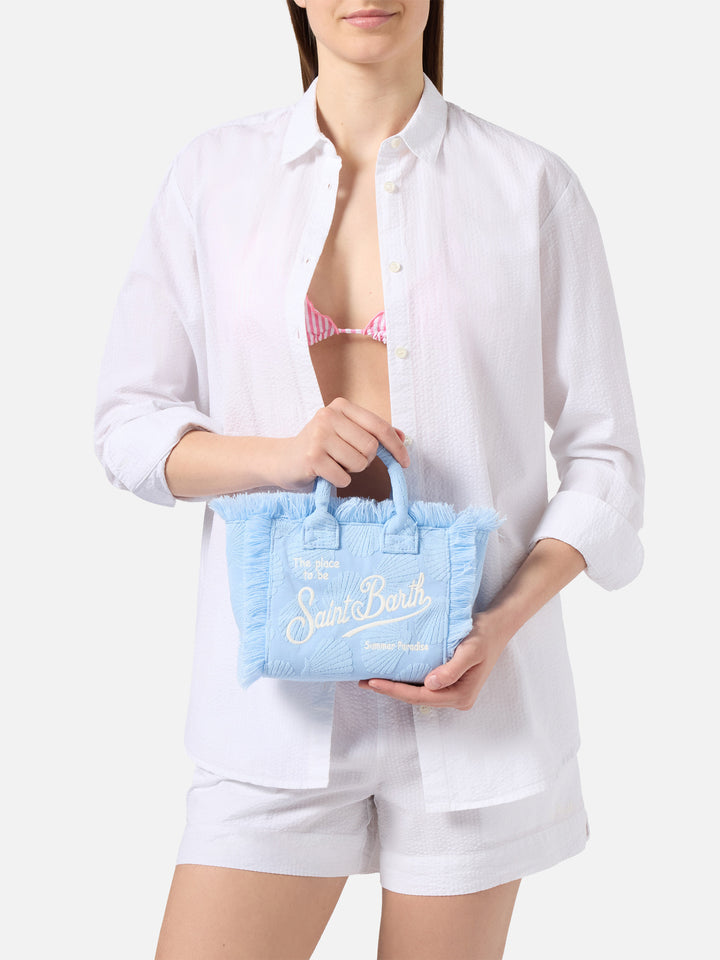 Terry effect Vanity mini bag with raised shell detail