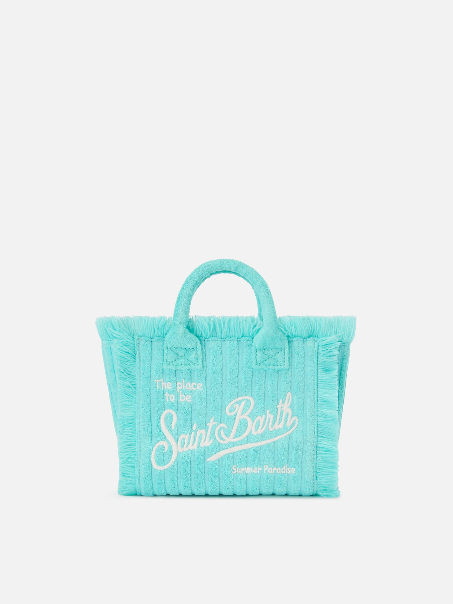 Terry effect Vanity mini bag with raised stripe detail