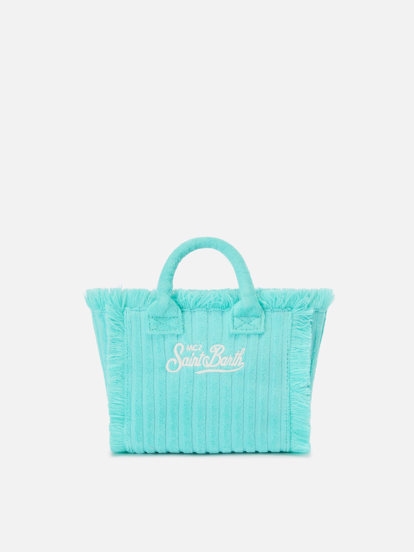 Terry effect Vanity mini bag with raised stripe detail