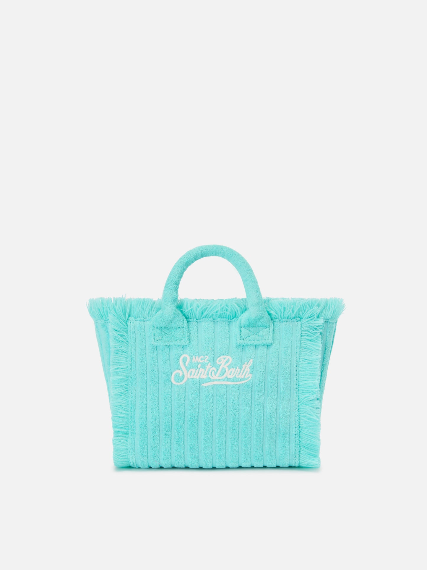 Terry effect Vanity mini bag with raised stripe detail