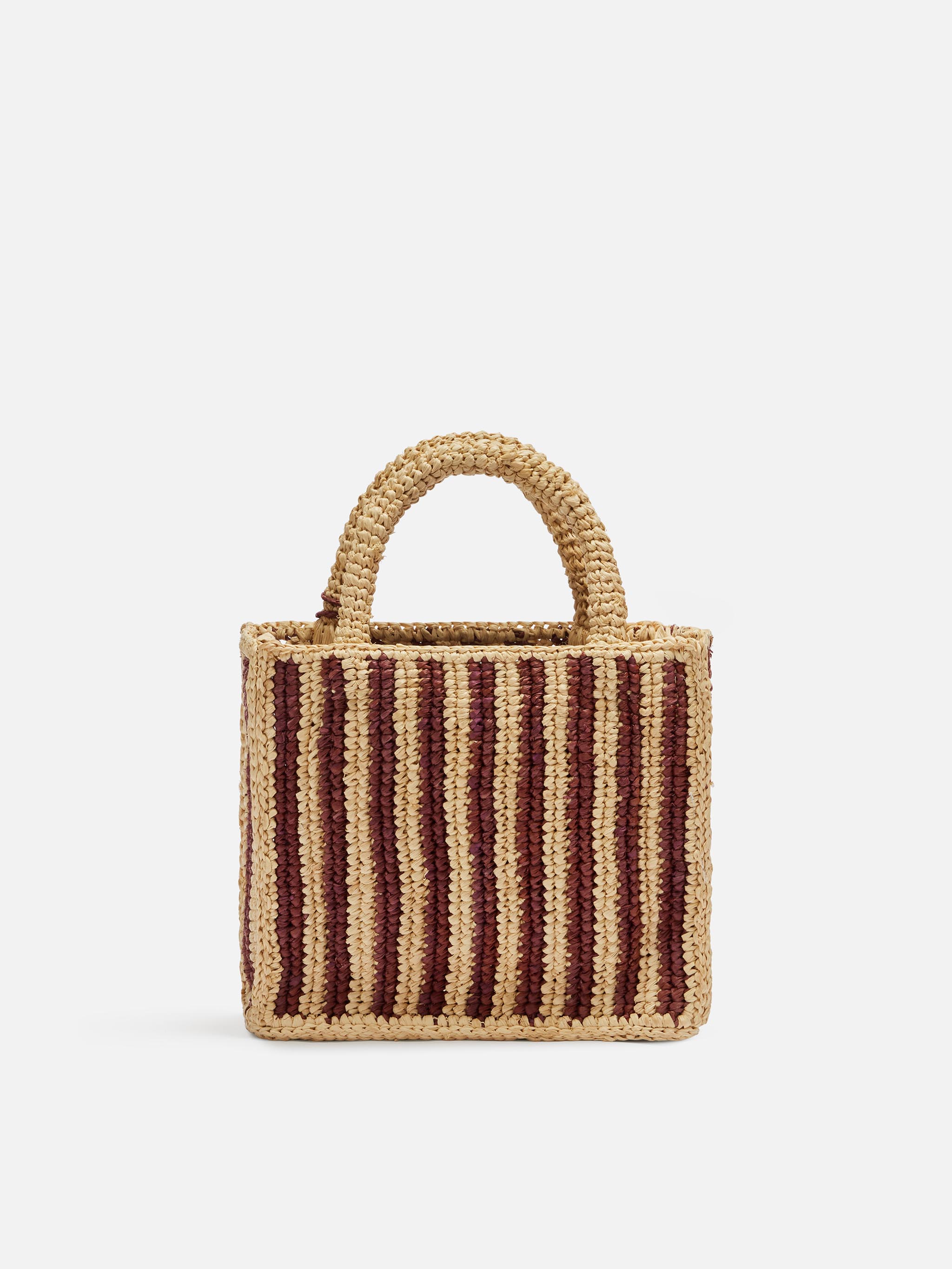Borsa Mini Vanity Rafia con stampa a righe – MC2 Saint Barth