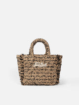 Mini Vanity wooly handbag with multicolor pattern