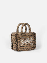 Mini Vanity wooly handbag with multicolor pattern