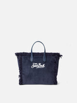 Mini Vanity navy blue corduroy handbag