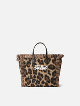 Wollhandtasche Mini Vanity mit Animalier-Muster