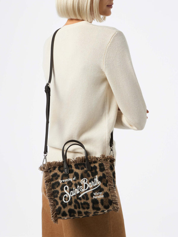 Wollhandtasche Mini Vanity mit Animalier-Muster