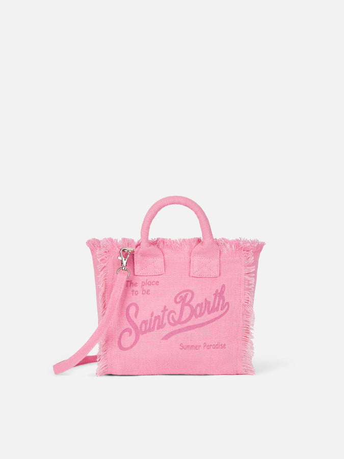 Mc2 Saint Barth Borsa in lino Mini Vanity rosa