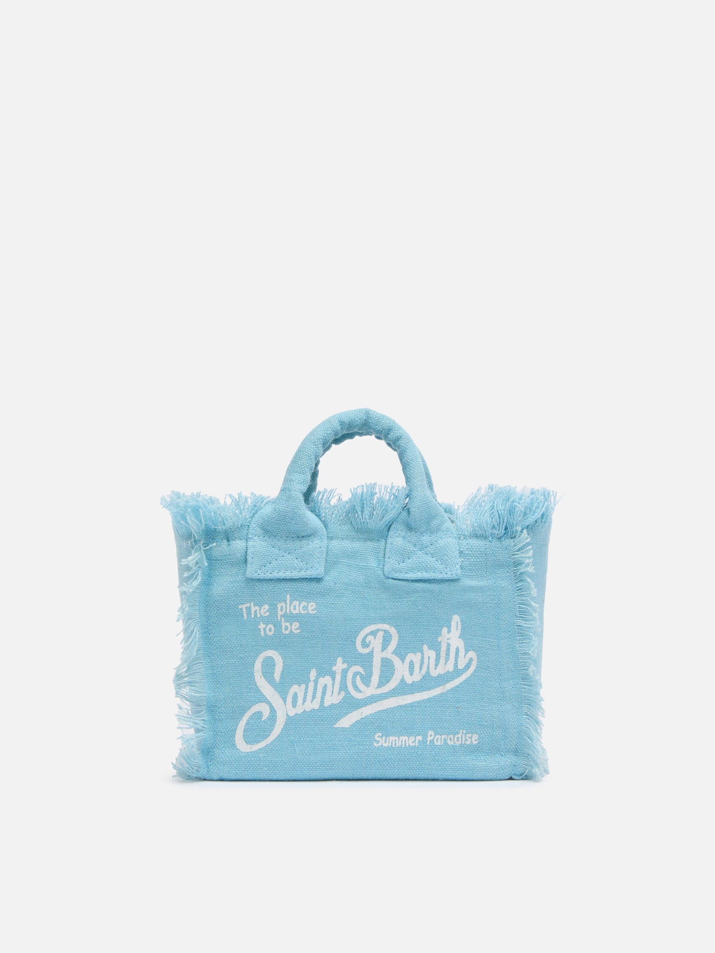 Mini Vanity hellblau aus 100% Leinenbeutel