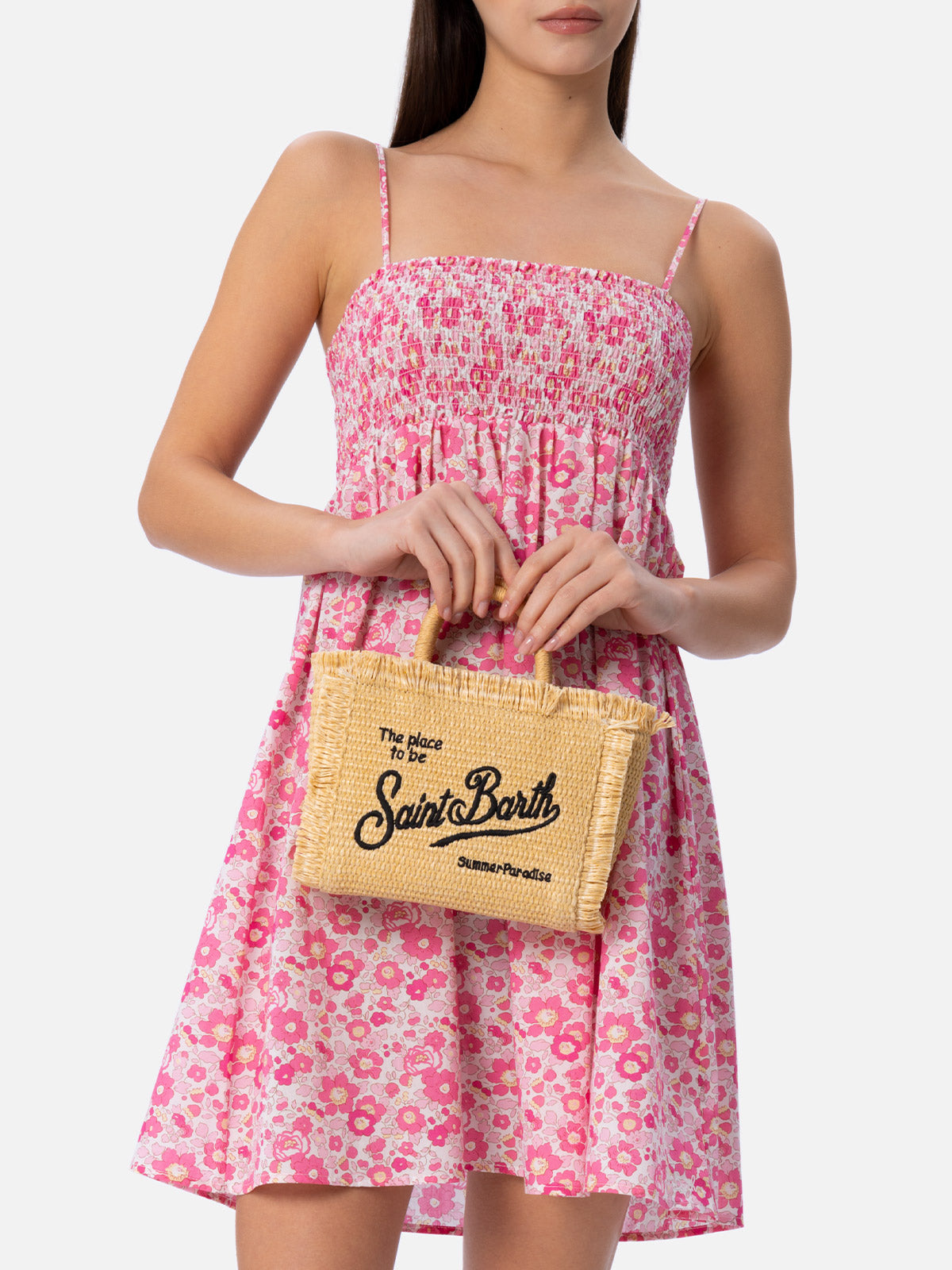 Mini Vanity Straw effect bag - MC2 Saint Barth