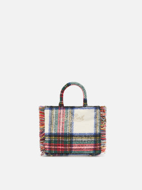 Vanity Mini-Handtasche aus Wollmischung in Tartan-Optik