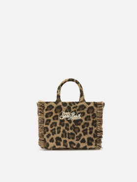 Vanity Mini Felt Handbag in leopard-print wool blend