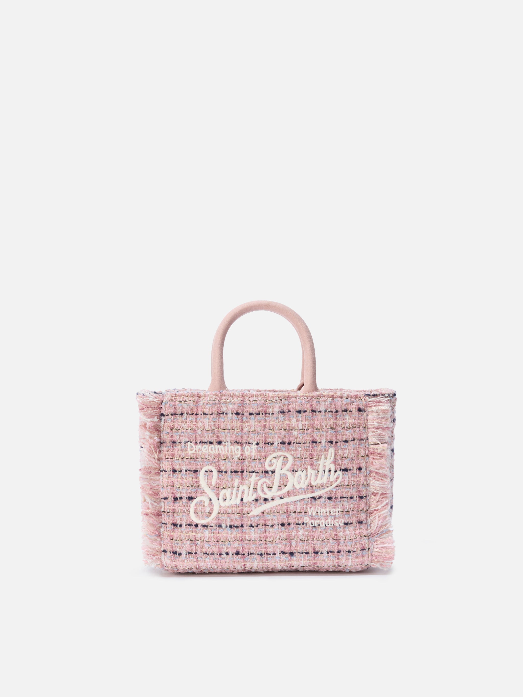Borsa a mano Vanity Mini Tweed rosa – MC2 Saint Barth