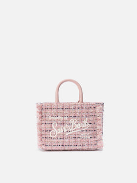Borsa a mano Vanity Mini Tweed rosa