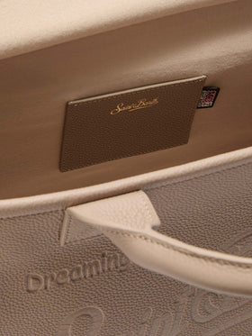 Vanity Bag Large Shoulder Bag in hazelnut hammered leather