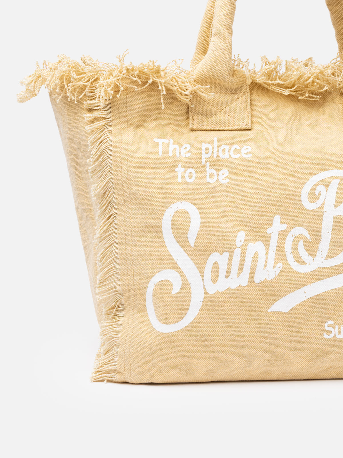 Beige cotton canvas Vanity tote bag - MC2 Saint Barth