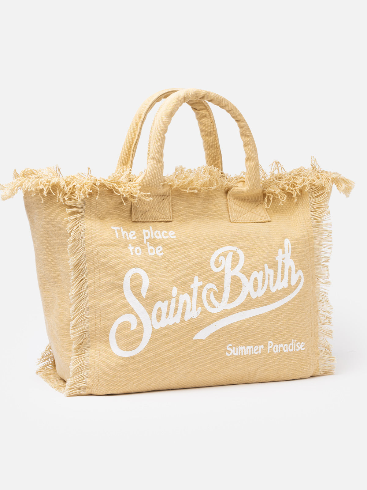 Beige cotton canvas Vanity tote bag - MC2 Saint Barth