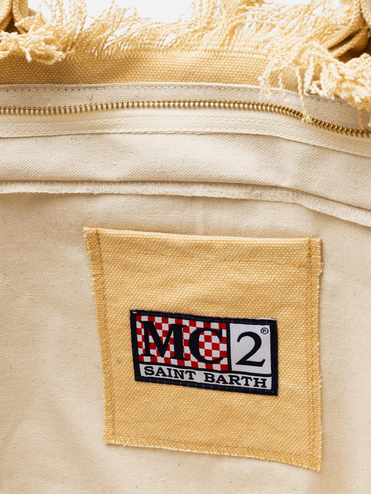 Beige cotton canvas Vanity tote bag - MC2 Saint Barth