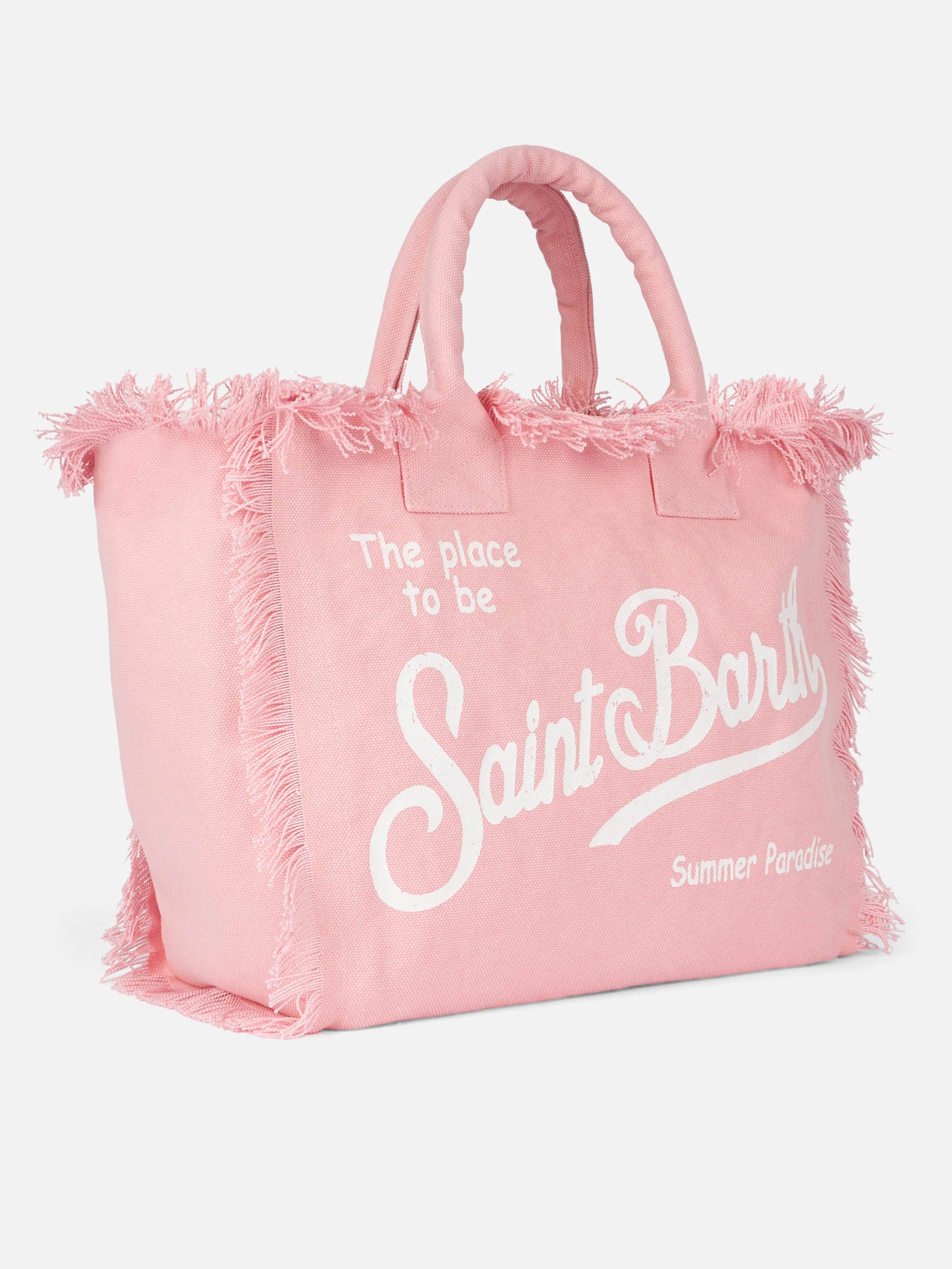 Pink cotton canvas Vanity tote bag - MC2 Saint Barth