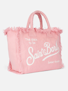 Pink cotton canvas Vanity tote bag - MC2 Saint Barth