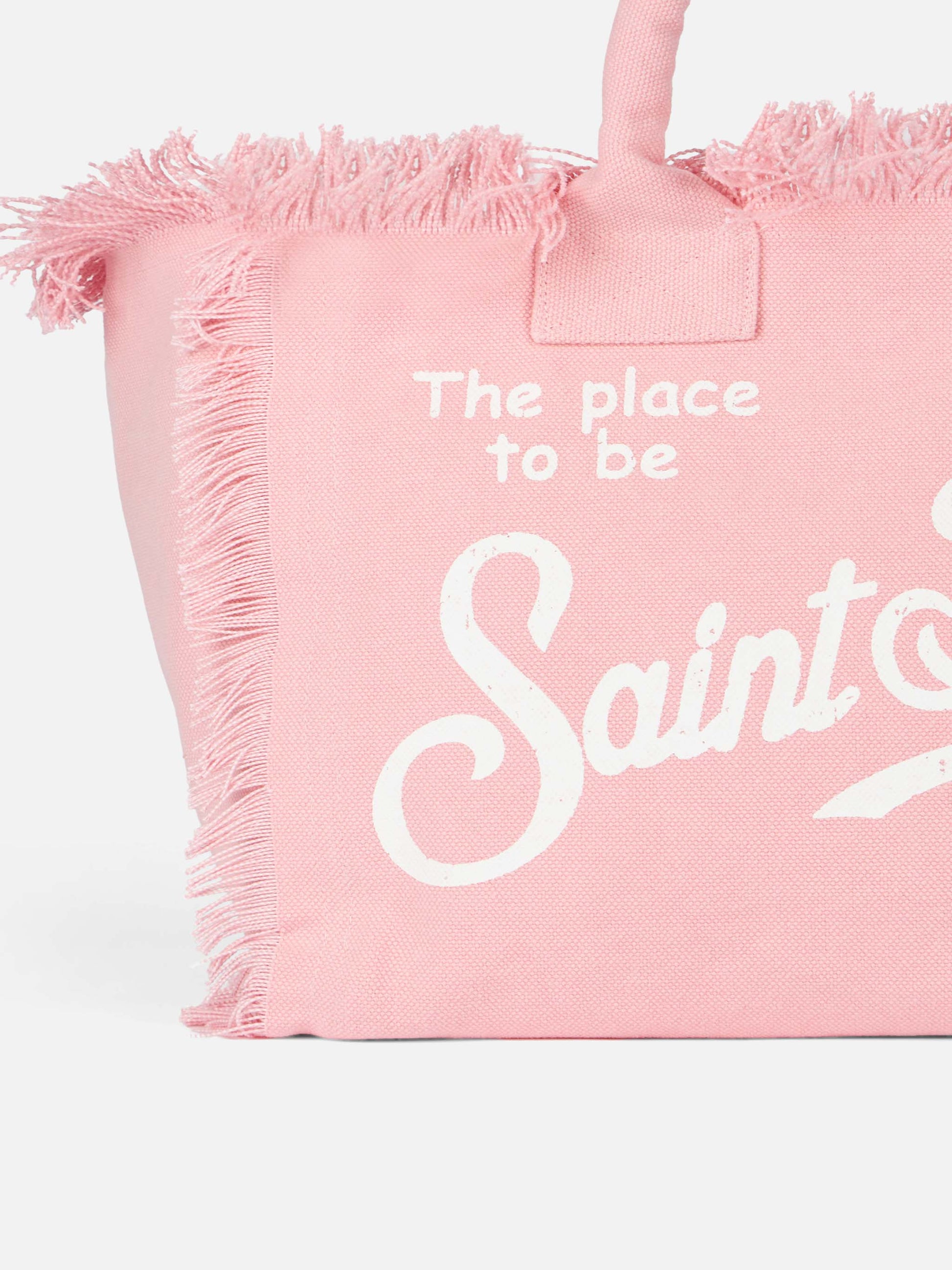 Pink cotton canvas Vanity tote bag - MC2 Saint Barth
