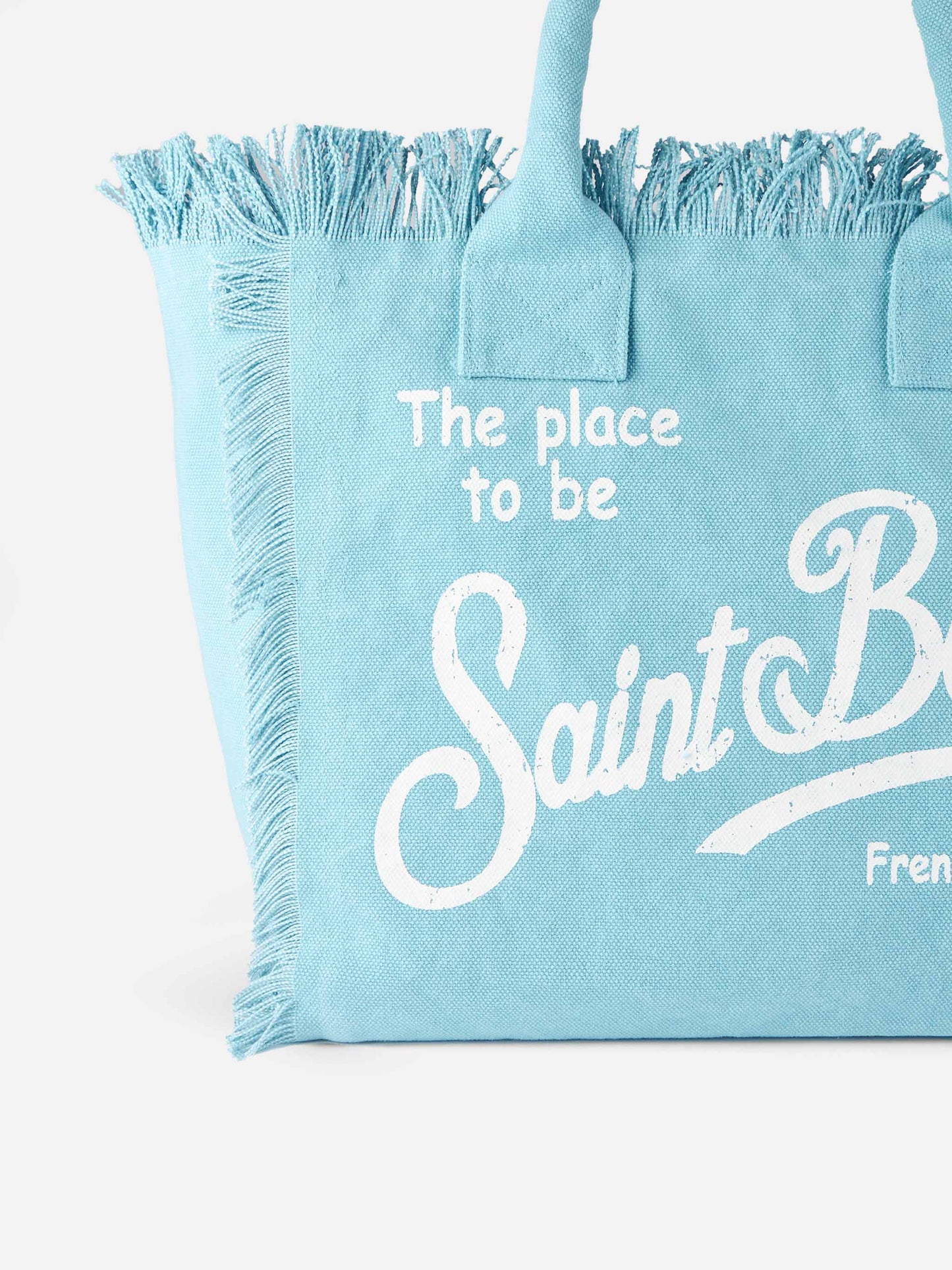 Light blue cotton canvas Vanity tote bag - MC2 Saint Barth