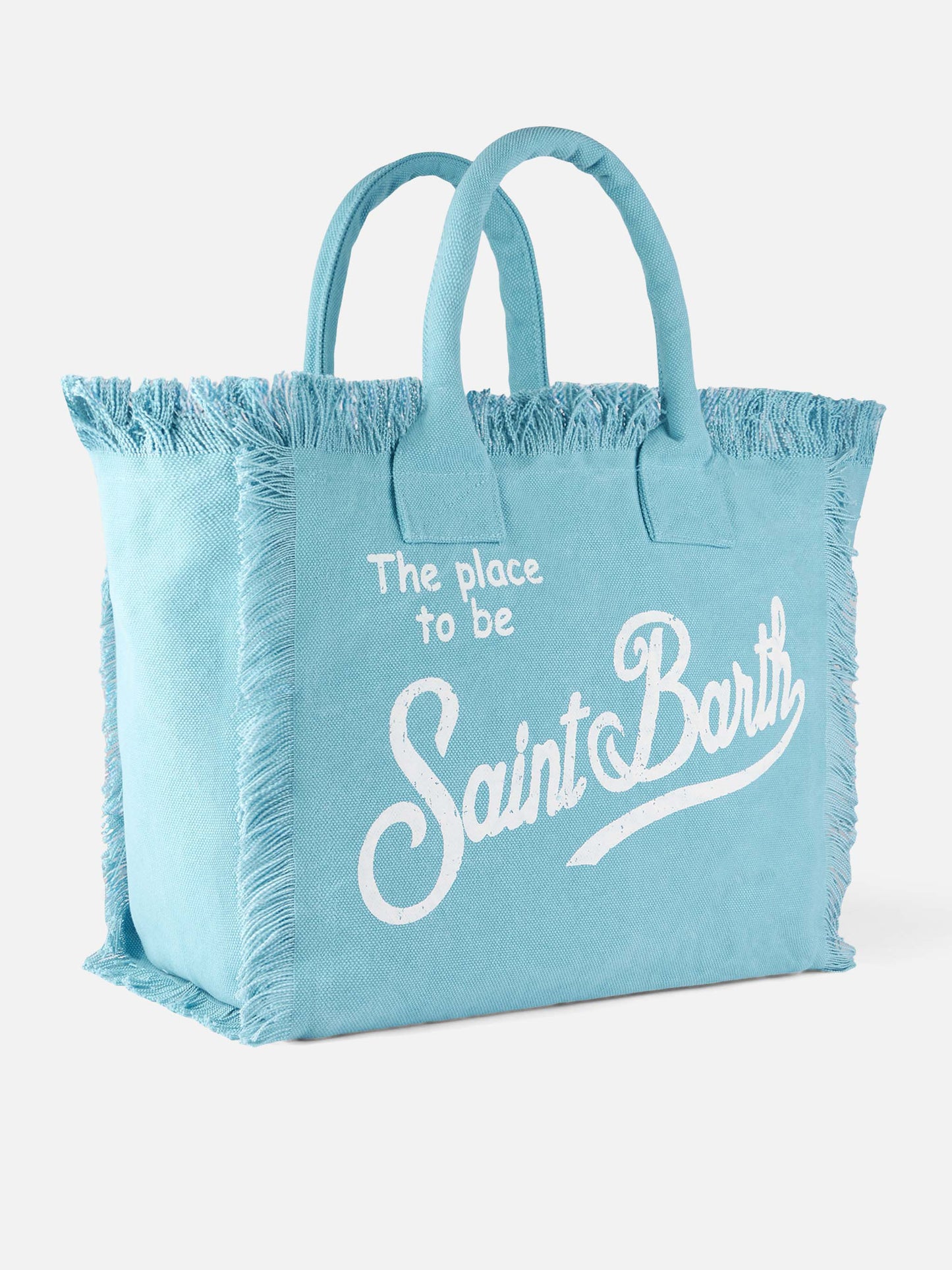 Light blue cotton canvas Vanity tote bag - MC2 Saint Barth