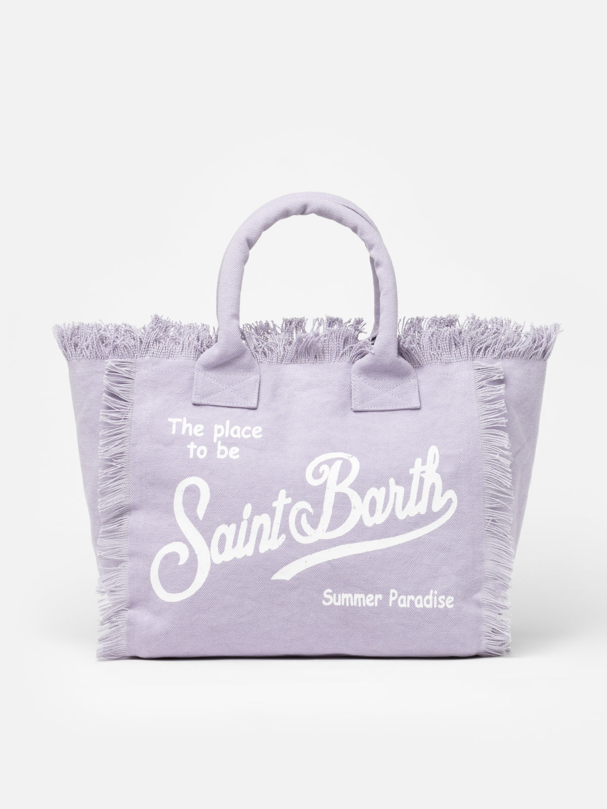 Lilac cotton canvas Vanity tote bag - MC2 Saint Barth