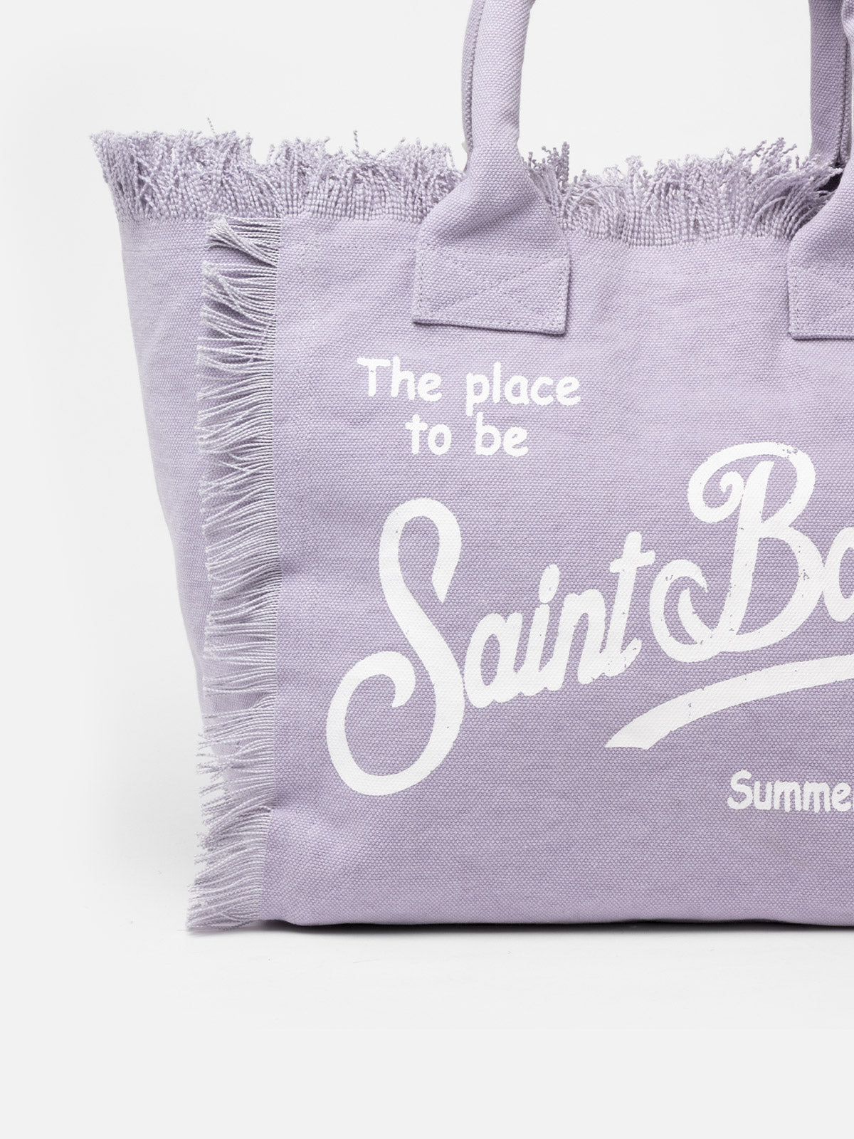 Lilac cotton canvas Vanity tote bag - MC2 Saint Barth
