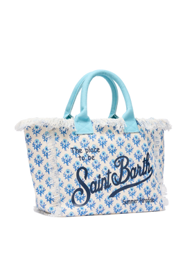 Cotton canvas Vanity tote bag with flower print - MC2 Saint Barth