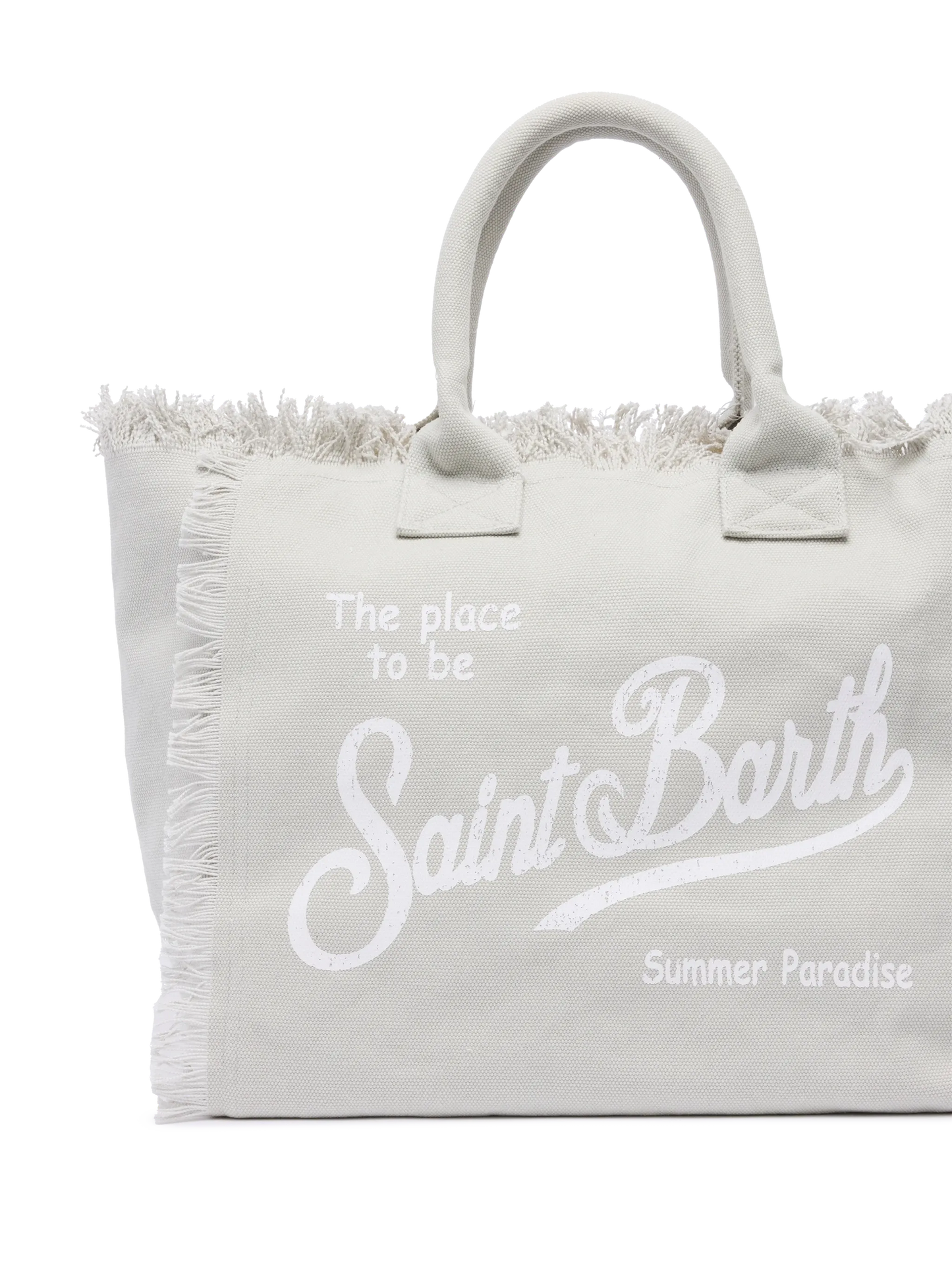 Grey cotton canvas Vanity tote bag - MC2 Saint Barth