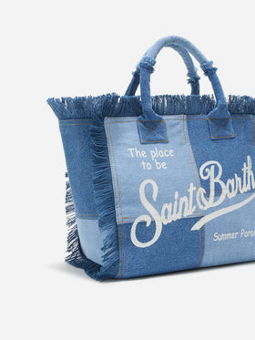 Borsa Vanity regular in denim patchwork