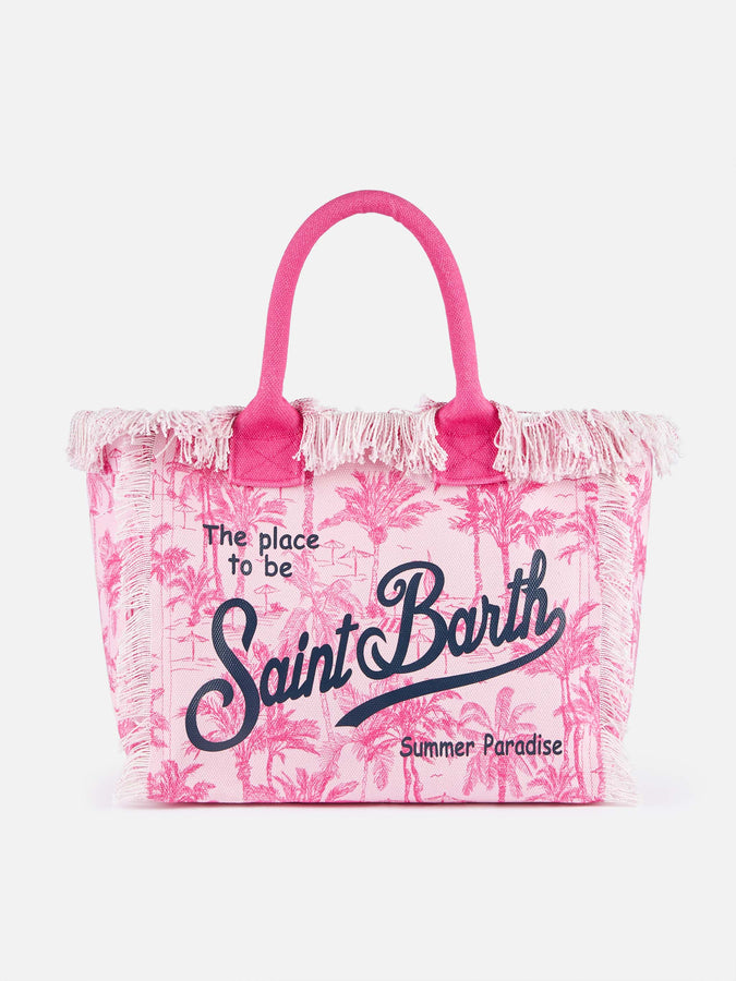 Mc2 Saint Barth Borsa tote Vanity in tela di cotone Toile de Jouy